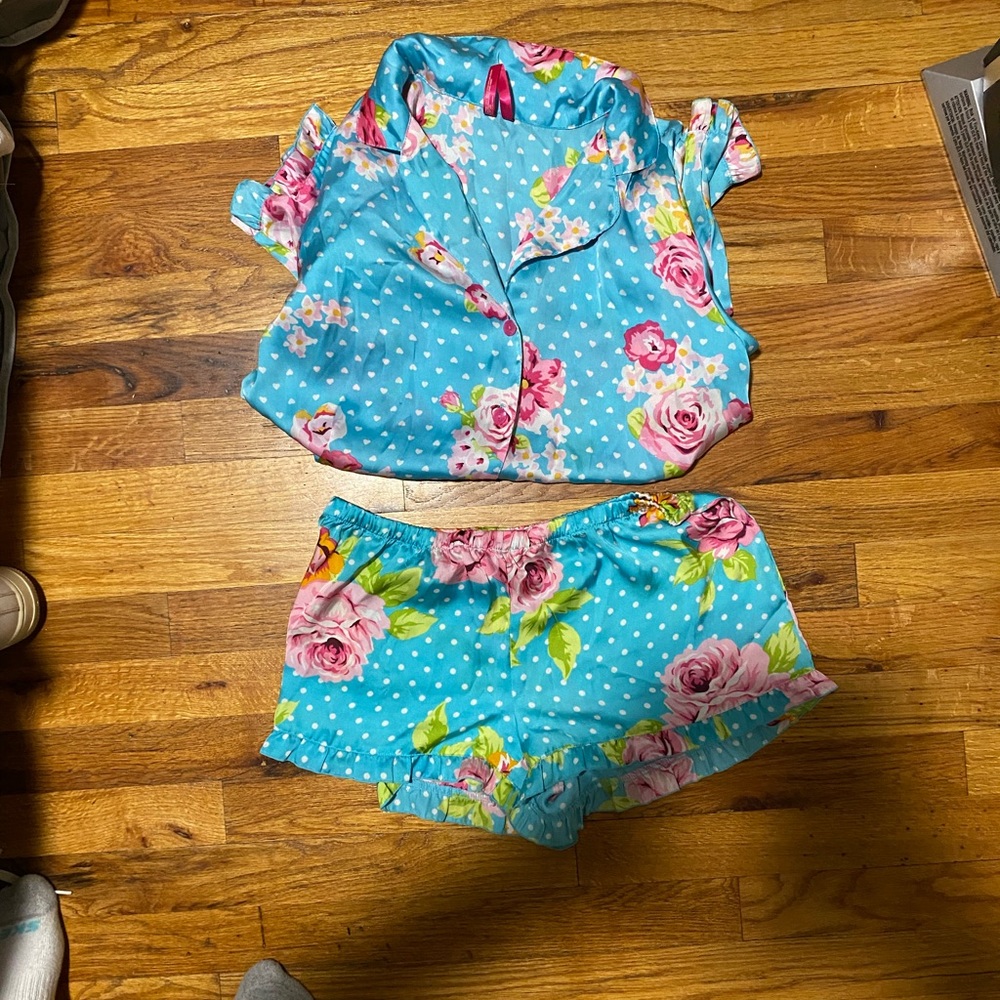 Jenni blue floral pajama set